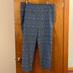 Soft Surroundings  Womens Tesori Print Straight Leg Ankle Pants Blue NWT 2X 22W Photo 4