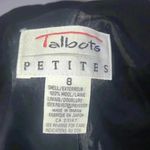 Talbots Women's Petites Black Wool One Button Blazer Size 8 Preppy Career Work Photo 6