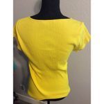 Yellow Lauren Ralph Lauren Henley Short Sleeve Top Preppy XL Women's Photo 5