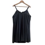 Aqua Green Black High Neck One Piece Attached Brief Swim Dress Plus Size 24 New Photo 3