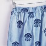 Fourteenth Place  Embroidered Mock Denim Shorts Photo 5