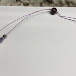 Amethyst Women’s Double Strand Costume Necklace Purple Stone / Beads Handmade Photo 8