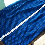 Vintage Blue Geometric Patterned Stretchy Modest Skirt Size L Photo 6