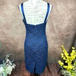 Aidan Mattox Beaded Lace Cocktail Dress Dark Navy Blue 2 Photo 7