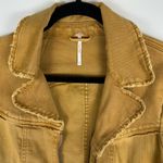 Free People  Shrunken Vintage Twill Distressed Jacket Photo 2