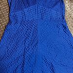 J.Crew Dress Periwinkle Blue Cotton V-neck Sleeveless Pleated Chevron SZ 4 Photo 4