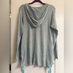 Livi Active Heathered Light Green Lace Up Sides Soft Hoodie Top Photo 5