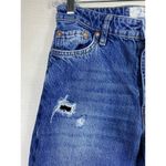 We The Free  High Rise Jeans Sz 25 Distressed Straight Leg Button Fly‎ Denim Photo 2
