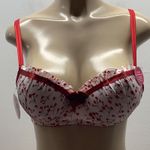 Massam Size Medium Floral Padded Underwire Bra. Made in Brazil. New with Tags White Photo 0