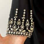 Mac Duggal  Foldover Jeweled Midi Dress size 6 black UB Photo 3