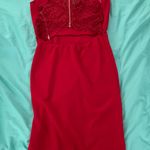 O’ Delilah Bodycon Lace Back Cutout Dress Red Size M Photo 1
