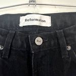 Reformation  Julia Cropped High Rise Cigarette Jeans in Black Photo 4
