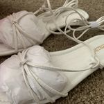 Shoe Dazzle White Flat Sandals Photo 5