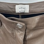 Wilfred Brown faux Leather Straight Leg Pants 8 chocolate mocha fall winter Photo 8