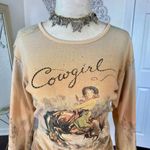 Vintage Tan Brown Early 2000's Western Cowboy Graphic Print Long Sleeve Top L Size L Photo 1
