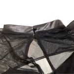 Bebe Black Faux Leather Jumpsuit Mesh Long Sleeve Womens Size XL Photo 4