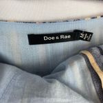 Doe & Rae Blue Striped Button Down Dress Cross Lace Back Medium Photo 10