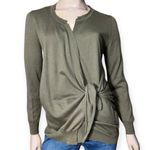 Allude Women’s Size S Grey Cotton Cashmere Tight Lightweight Knit Wrap Cardigan Gray Photo 3