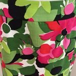 Talbots Pink/Green and Black Floral Print Silk Skirt sz 4 Photo 1