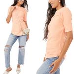 Free People NWT‎ -  Care Red Delicious T-Shirt Top in Sunset Peach Orange Size XS Photo 1