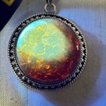 Amber Gemstone Pendant ā 925 Sterling Silver Setting, Natural Baltic Amber Jewel Photo 7