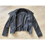AllSaints Bales Biker 100% Lamb Leather Jacket All Saints Moto Size UK 8 US 4 Black Photo 7