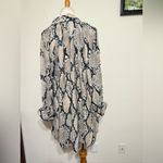 H&M  Snakeskin tunic dress Balloon sleeve Beige Black Lightweight Oversize Size M Photo 7