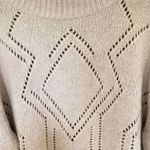 H&M  Tan Eyelet Cable Knit Pullover Sweater Sweater Medium alpaca Wool Blend Photo 1