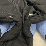 Topshop Colorblock Puffer Jacket Blue Black White Photo 9