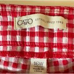 Cato  gingham red/white pants size 16W Photo 1