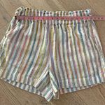 Lou & grey Multicolor Textured Stripe Shorts M Elastic Waist Pockets Casual Photo 4