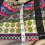 AMICI CLOTH BAG BOHO DESIGN BEGAN LEATHER STRAPS AND TIE STRING ON SIDES Blue Photo 10