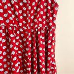 Cambridge Dry Goods Vintage Floral Button Back Midi Sundress Red sz 12 Cotton Photo 8