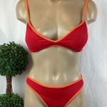 J.Crew Red & Orange Bikini Swim Bathing Suit Set S Photo 0