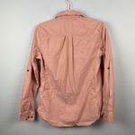 Carhartt women’s small pink button down long sleeve shirt Photo 8