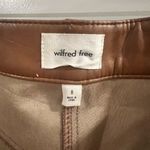 Aritzia Wilfred Free Brown Faux leather skinny pants Photo 2