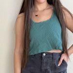 Set Active  crop tank top waffle knit emerald green Photo 0