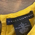 Grace Elements ‎ yellow sleeveless blouse embroidered yellow thread size S breeze Photo 2