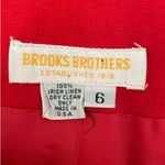Brooks Brothers Vintage Women Sheath Dress 6 Midi Red Irish Linen Career Luxe Photo 1