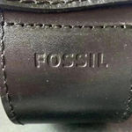 Fossil  WOMENS SIZE LARGE BLACK  LEATHER BELT WITH WIDE ELASTIC  PART OF BELT Photo 11