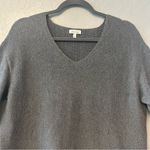 Ella Moss charcoal gray v-neck ribbed pullover sweater size large Photo 15