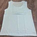 None Satin Tank Top Blouse Blue Size Small Photo 1