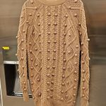 Aritzia 💕 WILFRED💕 Alps Cardigan ~ Pom Pom Cable Knit Antique Beige Small Photo 9