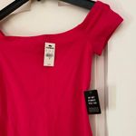EXPRESS Pink Bodycon Off the Shoulder Dress Photo 3