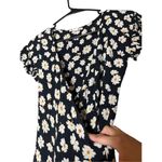 Billabong  Black Flower Print‎ Wrap Mini Dress Size Small Photo 2