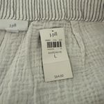 J.Jill Women's White Striped Shorts Size Large 100% Cotton Vacay Resort Preppy Photo 1