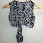 Sage Two Piece Paisley Crop Top and Shorts Photo 4