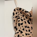 Skies Are Blue  Animal Print Jumpsuit - Tan and Black Photo 4