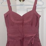 Womens Knee Length Classic Bandage Pink Spaghetti Strap Dress With Gold Zipper Size XL Photo 1