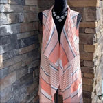 BB Dakota  Avery Stripe Linen Blend Vest Size Medium Photo 2